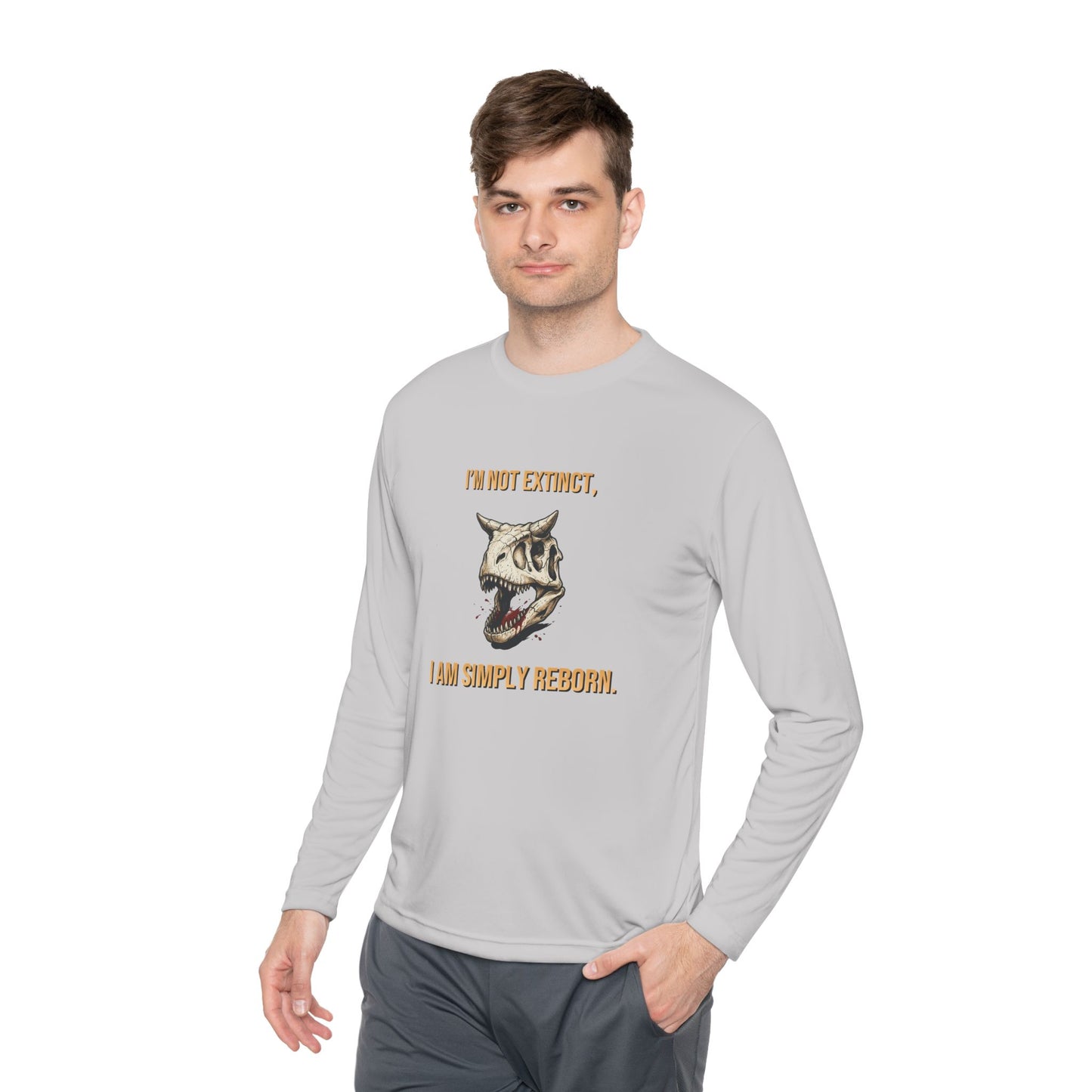 Carnotaurus Skull Long Sleeve Tee — Dinosaur Fossil Graphic Shirt