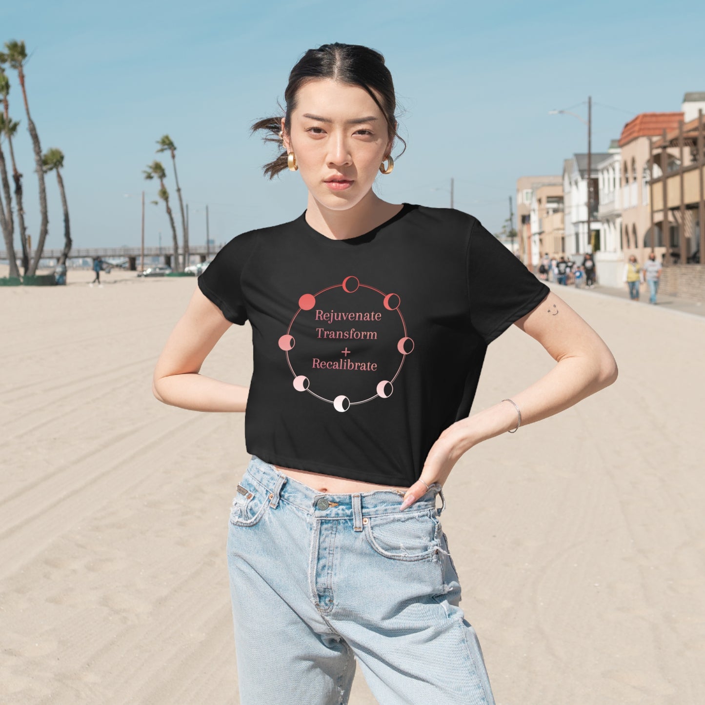 Lunar Eclipse Women's Flowy Cropped Tee