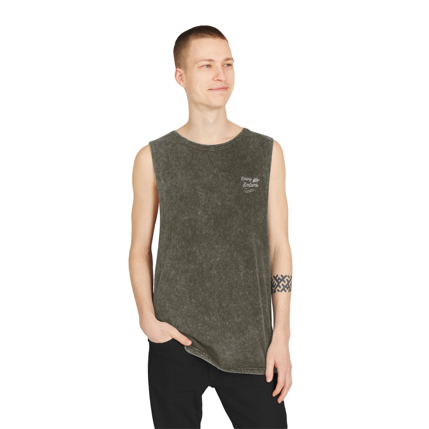 Floral Spine Muscle Tank — Botanical Spine Graphic Tank Top