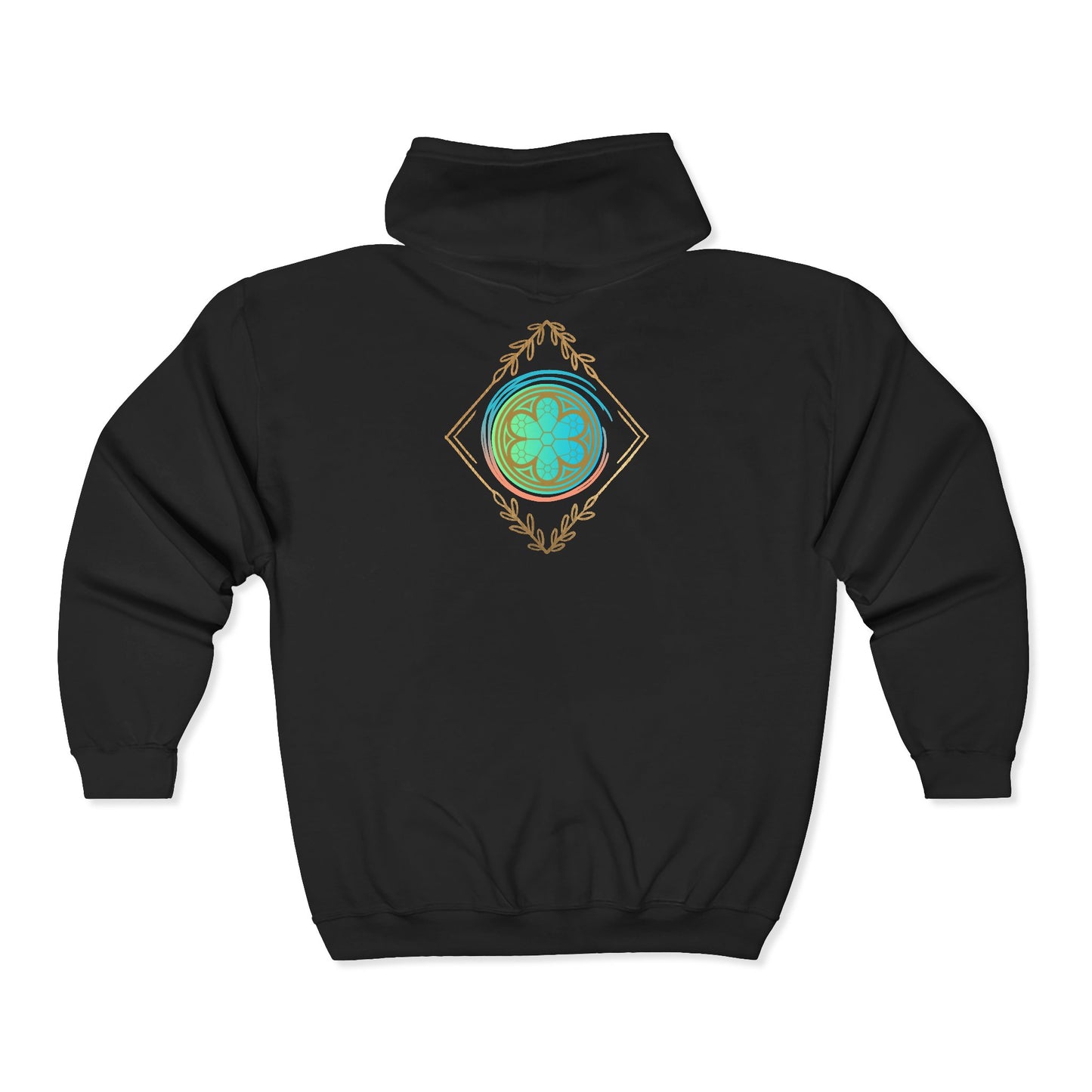 Atlantis Portal Hoodie — Mystical Underwater Zip-Up Sweatshirt