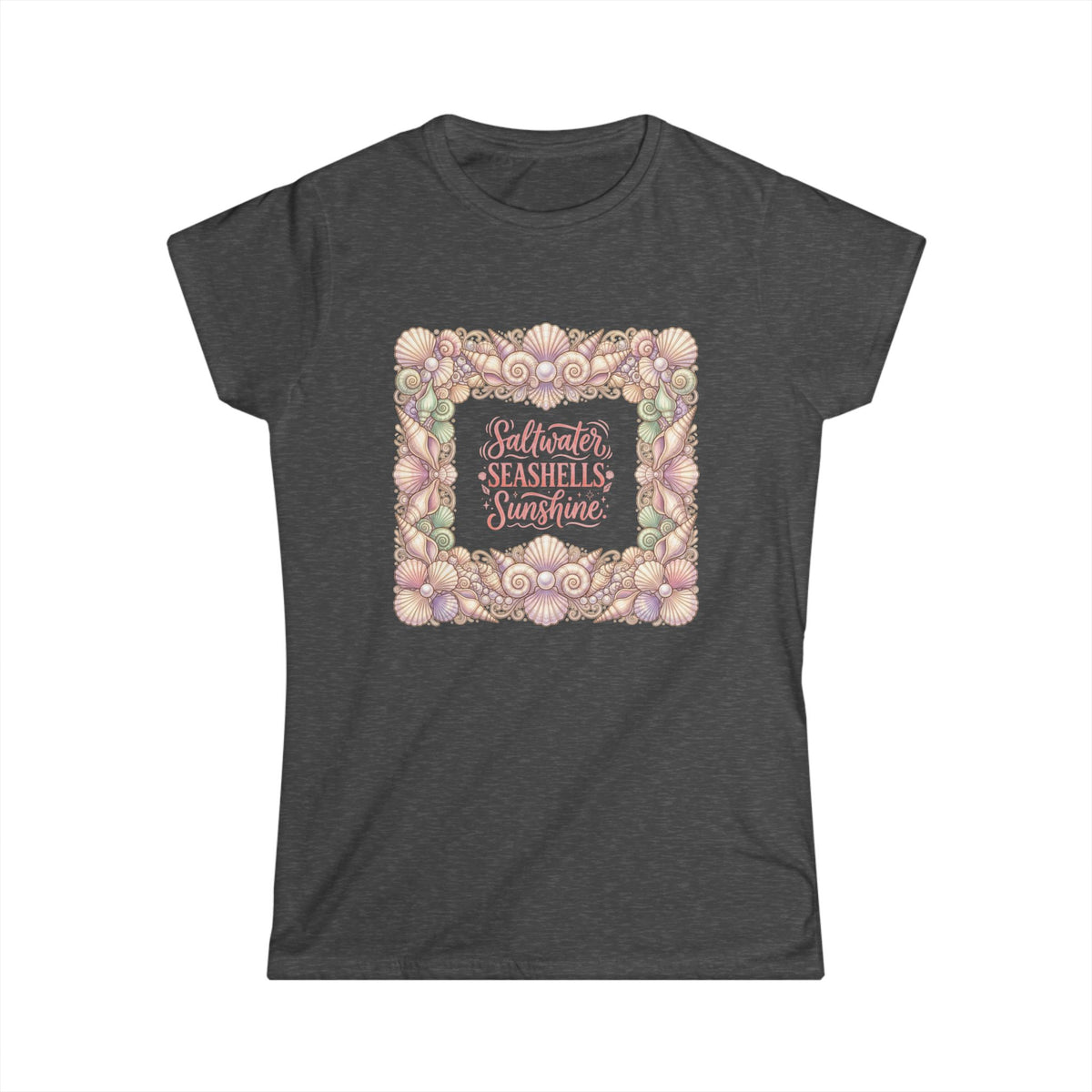 Seashell Beach Day Women's Tee — Coastal Graphic Everyday T-Shirt