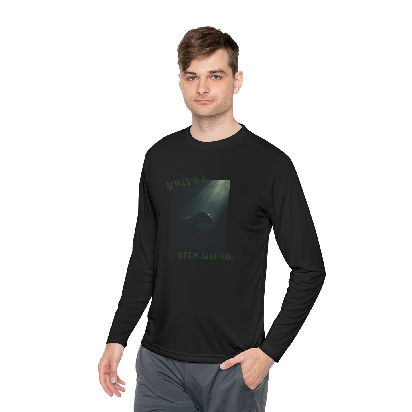 Spinosaurus Hunt Long Sleeve Tee — Dinosaur Graphic Shirt