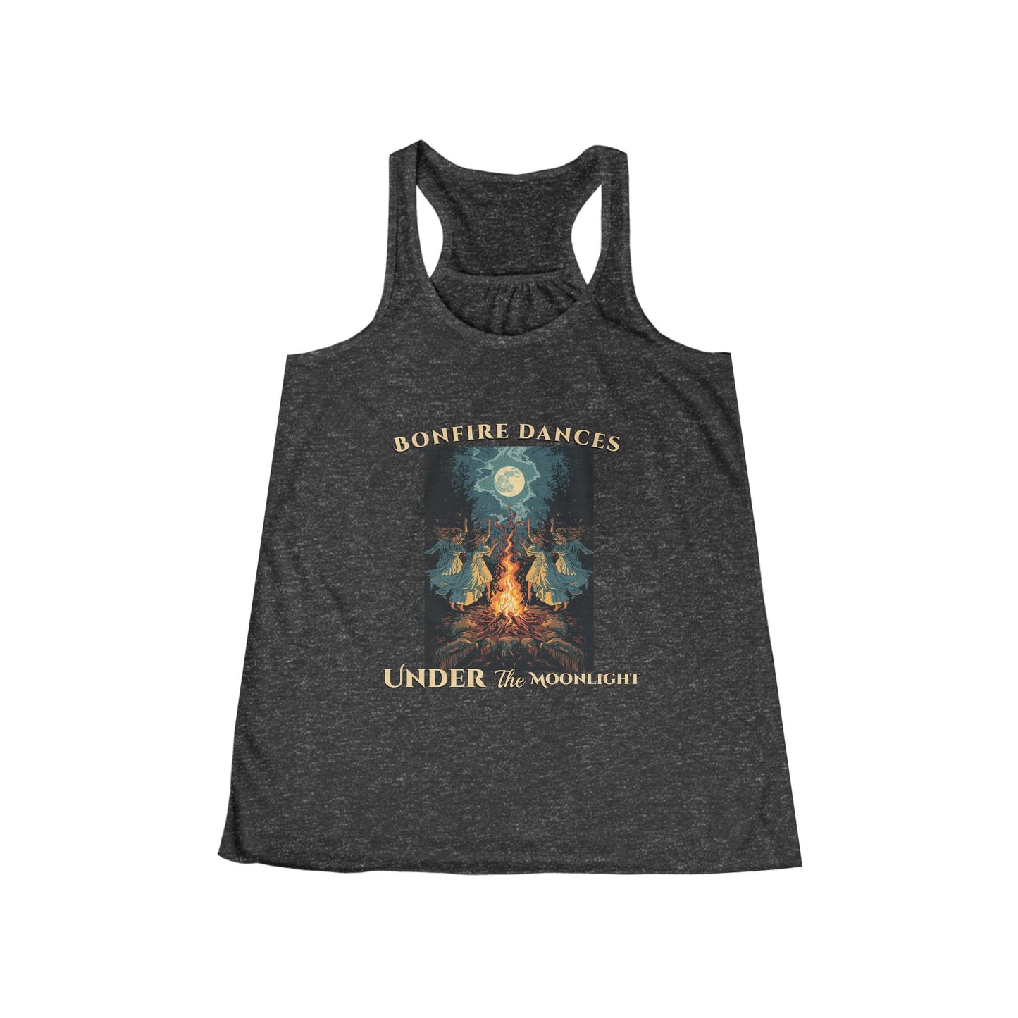 Campfire Nights Racerback Tank — "Another Dances Under the Moonlight"