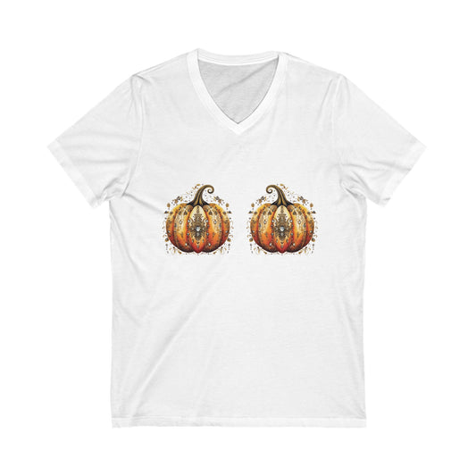 Pumpkin bra Jersey Short Sleeve V-Neck Tee