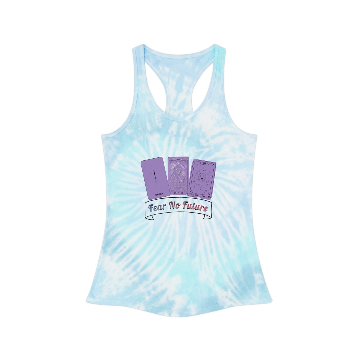 Tarot “Fear No Future” Tie Dye Racerback Tank Top