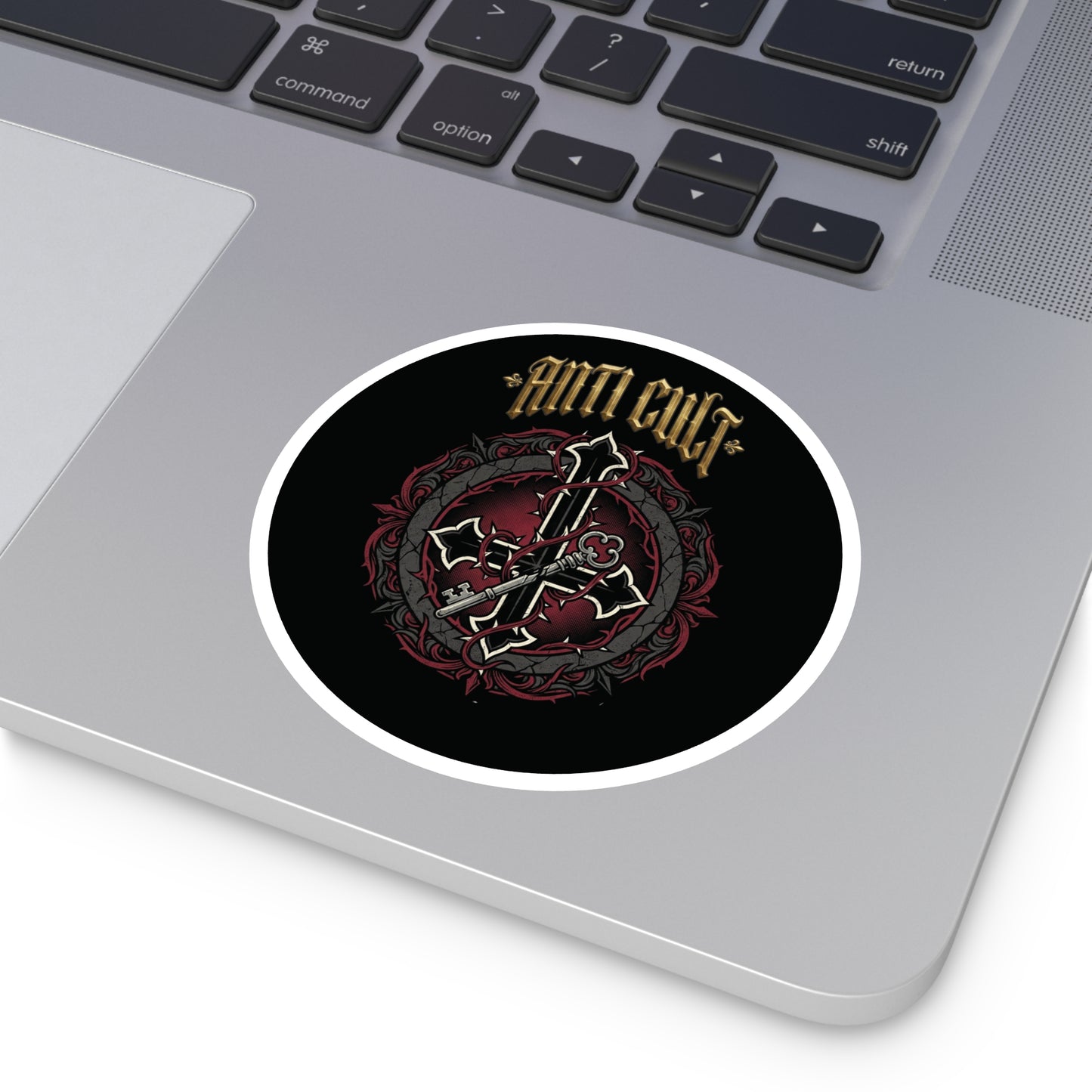 Anti-Cult Round Sticker — Bold Indoor/Outdoor Decal