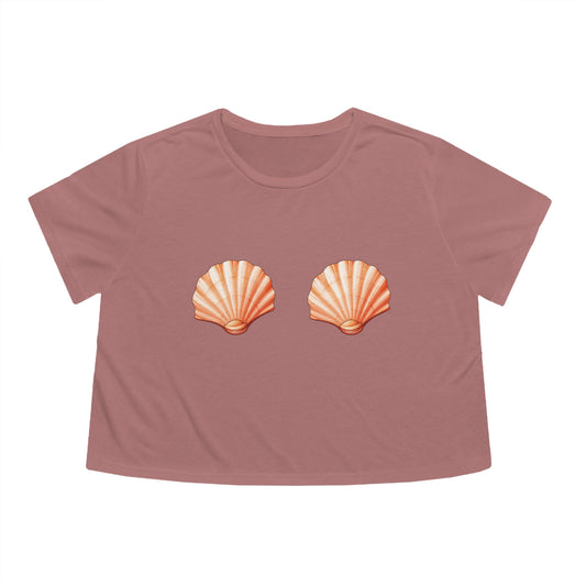 Shell bra Women's Flowy Cropped Tee