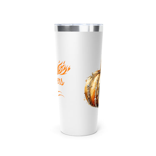 Rising Embers gem pumpkin Copper Vacuum Insulated Tumbler, 22oz