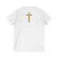 V-Neck Tee Resurrection Cathedral Design (WITH GOLD CROSS)