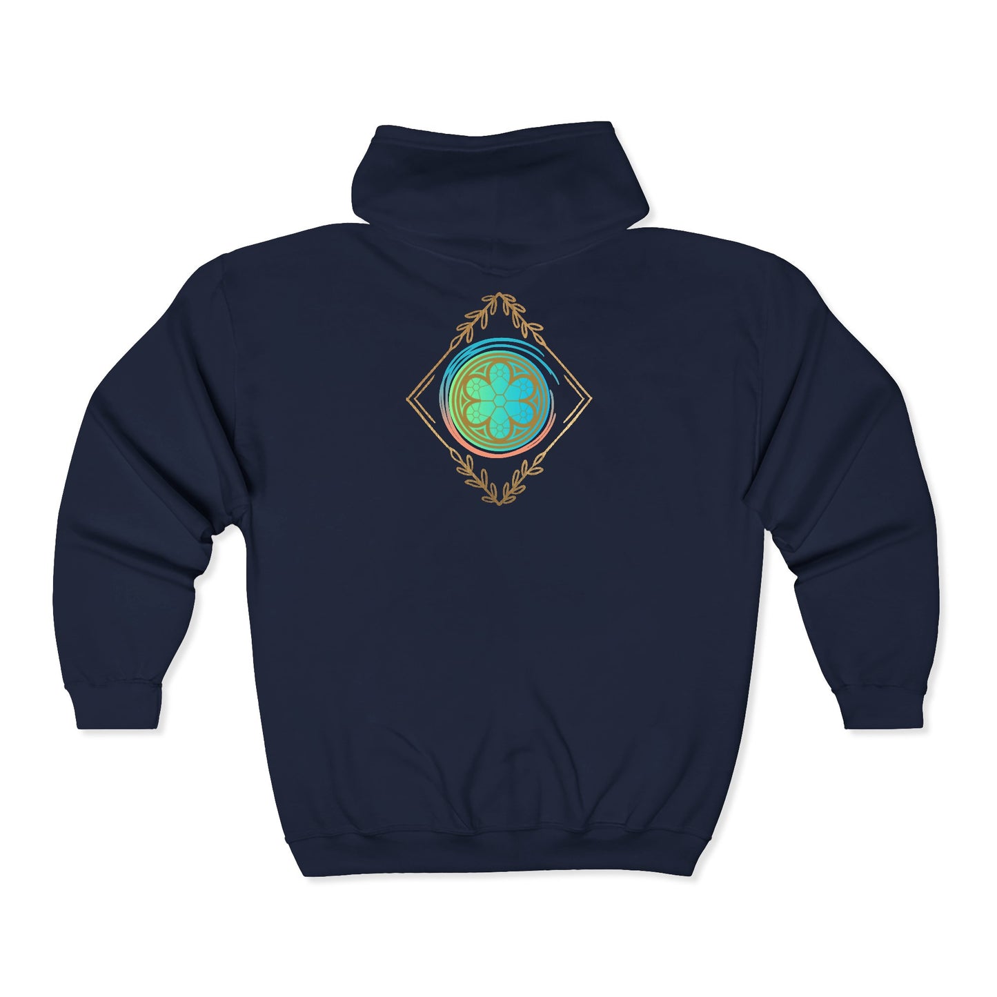 Atlantis Portal Hoodie — Mystical Underwater Zip-Up Sweatshirt