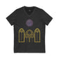 V-Neck Tee - Golden Gothic (WITH GOLD CROSS)